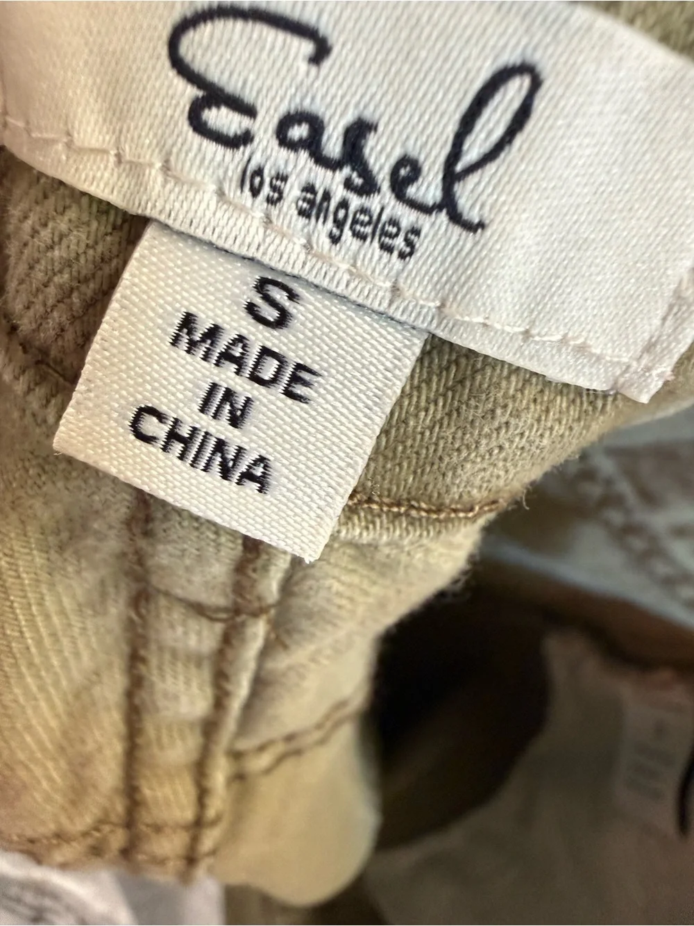 Women’s Distressed Olive Green Denim Shorts